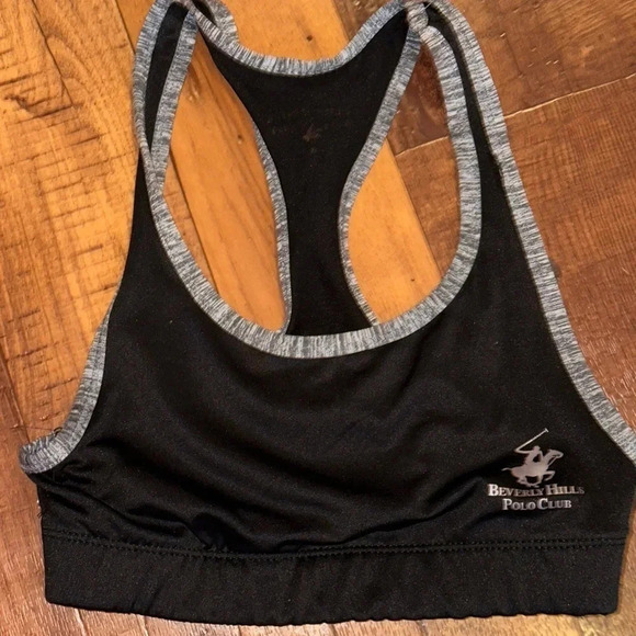 Beverly Hills Polo Club Women Black Athletic Sports Bra size Small - Picture 2 of 5